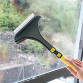2-in-1 Mesh Cleaning Brush & Wiper with Extended Handle – Window Cleaner (1 Pc)